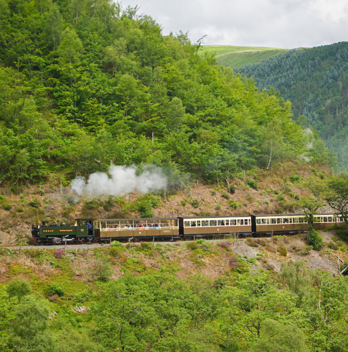 A journey on the Vale of Rheidol Railway, Aberystwyth, Mid Wales