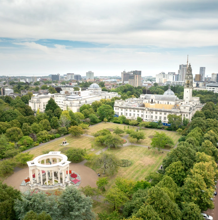 External Image of Cardiff University and Alexandra Gardens