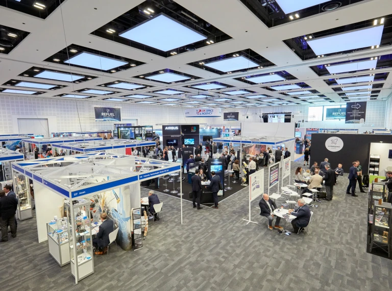 Exhibition stands for the UK Space Agency Conference