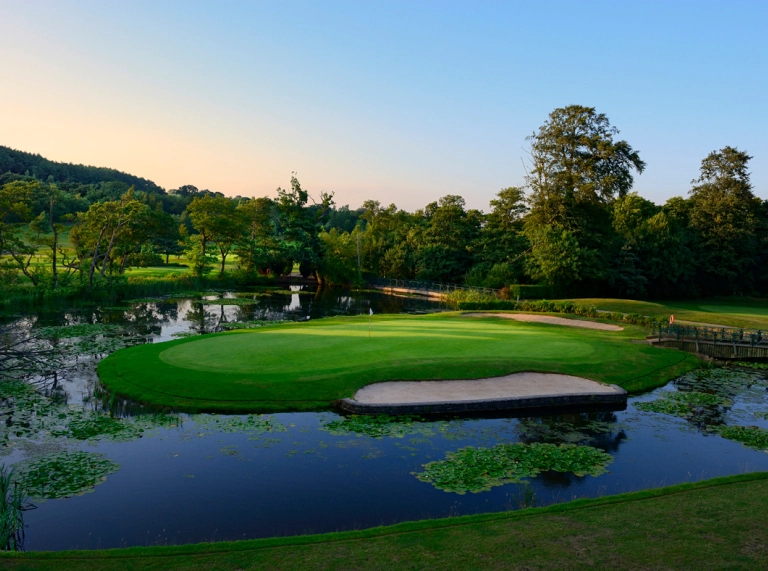 A green on the Vale Resort golf course