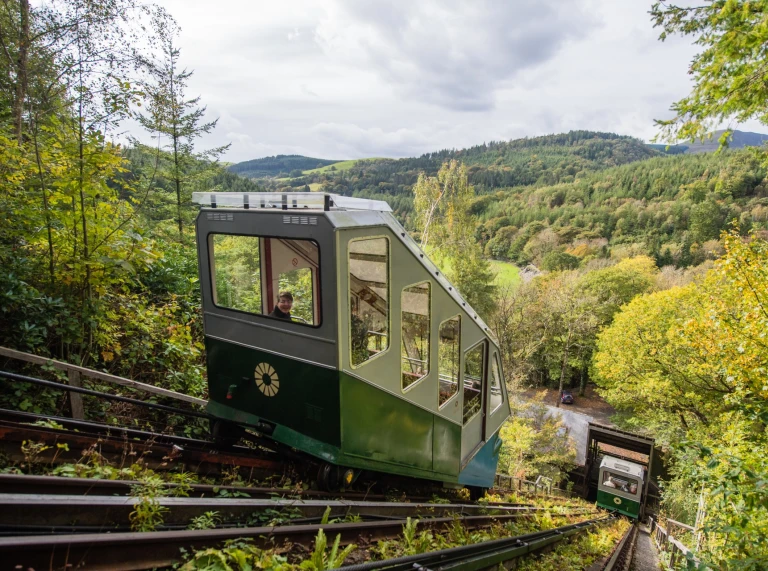 The funicular railway at the Centre for Alternative Technology.
