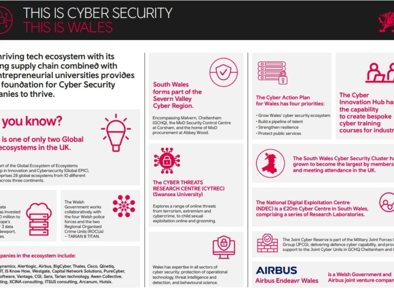 statistics on cyber security sector strengths in Wales