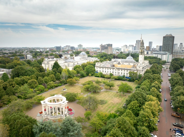 External Image of Cardiff University and Alexandra Gardens