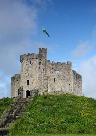 External shot of Cardiff Castle.