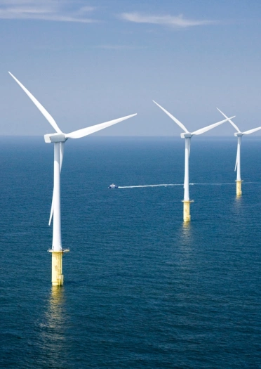 Windfarm in the sea.