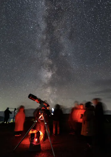 Dark Shy Wales under Dark Skies with group