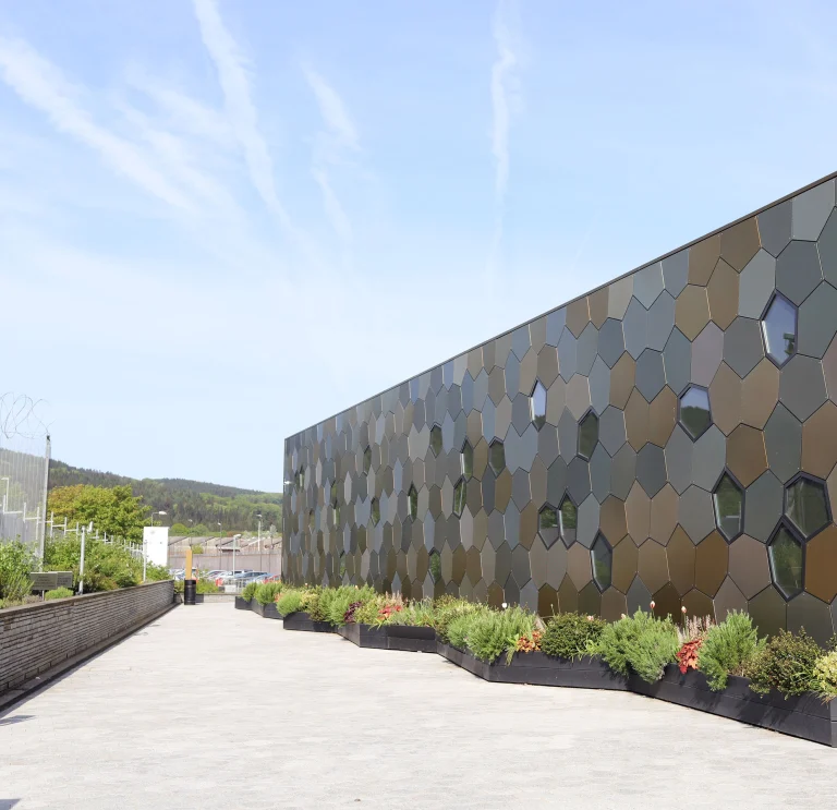 Exterior of The Royal Mint building.