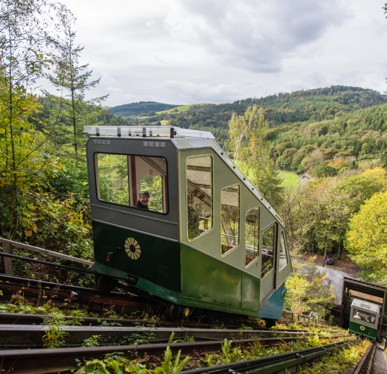 The funicular railway at the Centre for Alternative Technology.