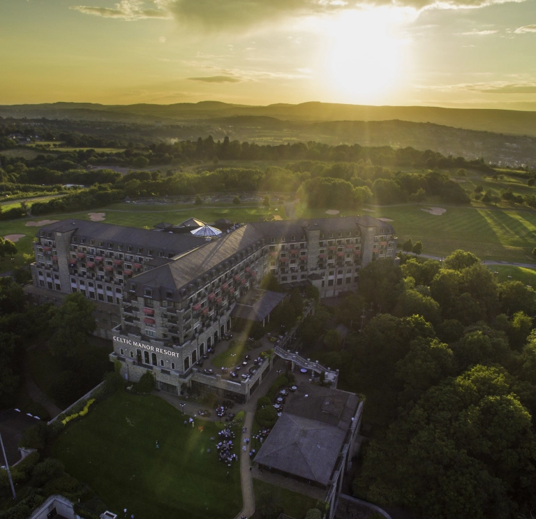 Exterior aariel view of Celtic Manor Resort