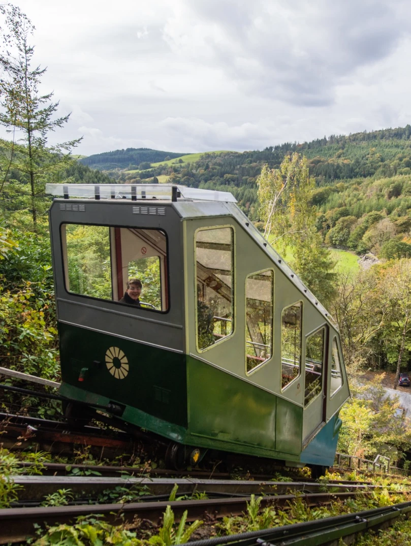 The funicular railway at the Centre for Alternative Technology.