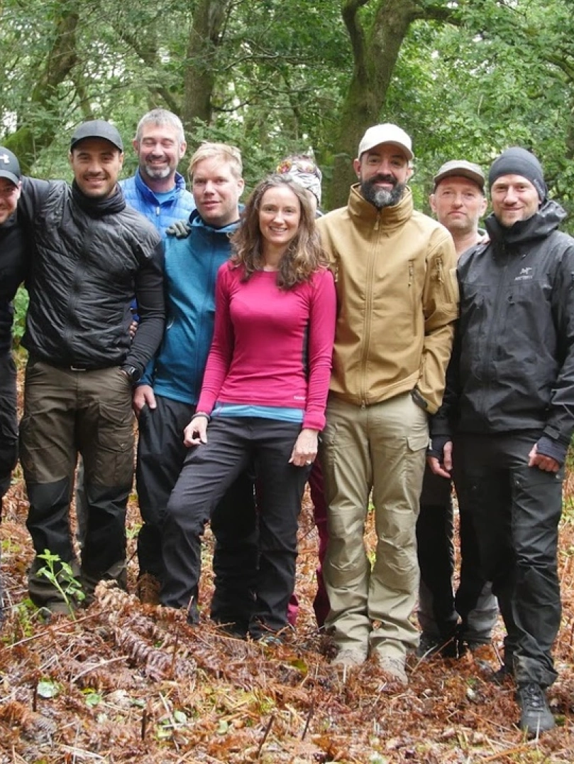 Group of people standing outside 