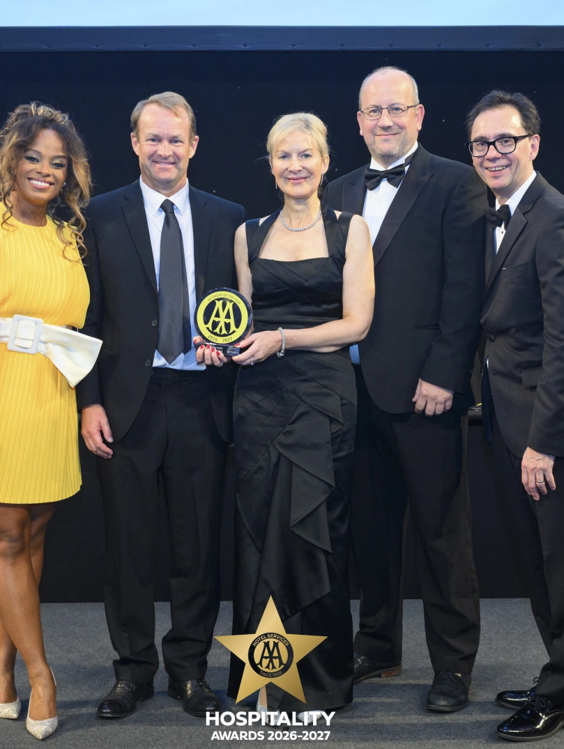 Four Celtic Collection representatives holding the AA Group of the Year award