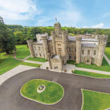 An aerial shot of Hensol Castle and grounds, Vale of Glamorgan.