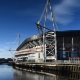 External view of a sport and events stadium.