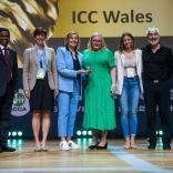 ICC Wales award winners presentation photo on stage at ICCA