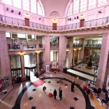 Inside the forum of a museum