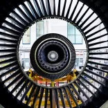 Image of large aerospace wheel at GE aviation South Wales 