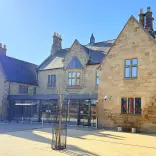 Front entrance and forecourt of the Football Museum of Wales and Wrexham Museum