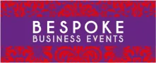 Bespoke Business Events logo on red background 